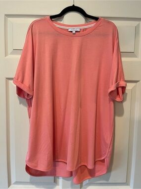 new directions Coral Rolled Sleeve Short Sleeve Tee